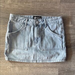 Abrand Blue Casual Mini Skirt